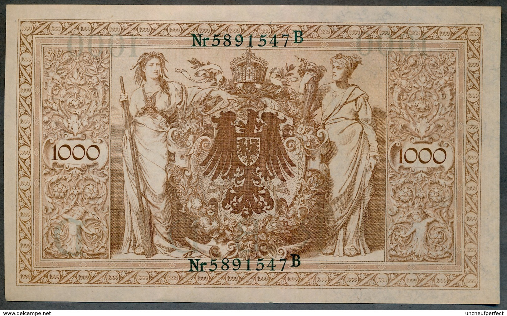 P45b Ro 46b DEU-69b  7 Chifres N°5891547B *** AUNC *** Lettre  D  1000 Mark 1910 - 1.000 Mark