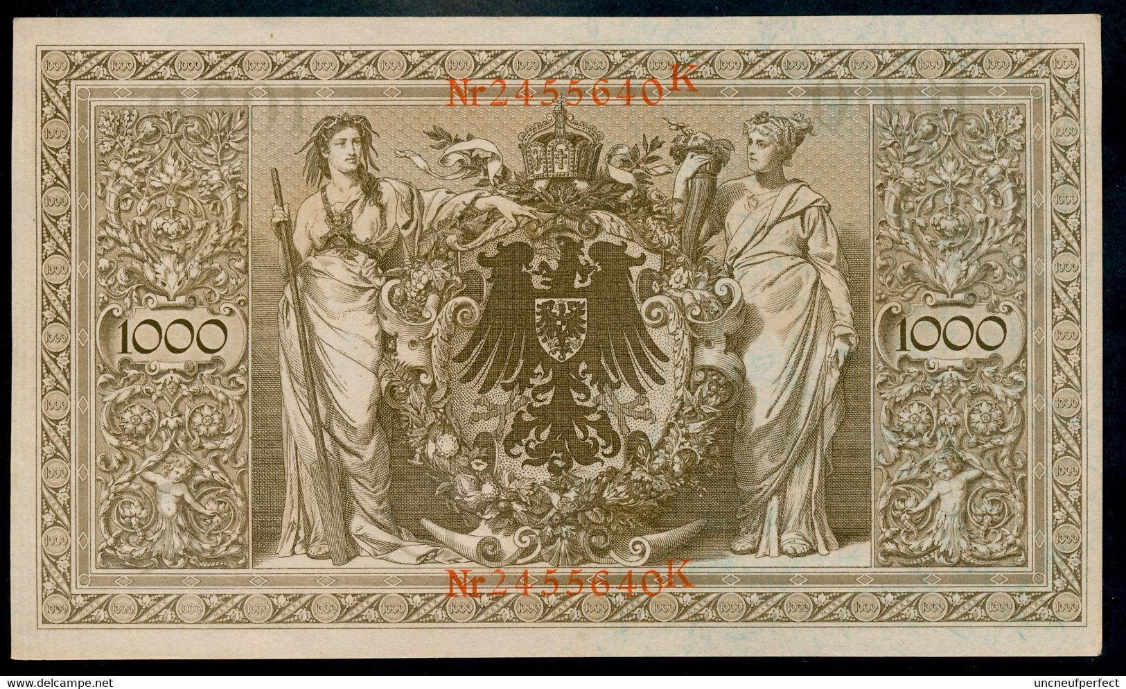 P44b Ro 45c DEU-40c  7 Chifres N°2455640K  ** AUNC ** Lettre R  1000 Mark 1910 - 1000 Mark