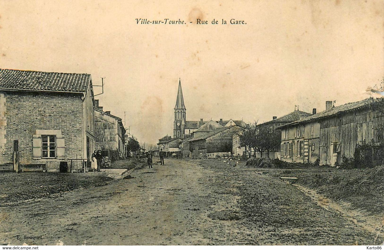 Ville Sur Tourbe * 1906 * Rue De La Gare - Ville-sur-Tourbe