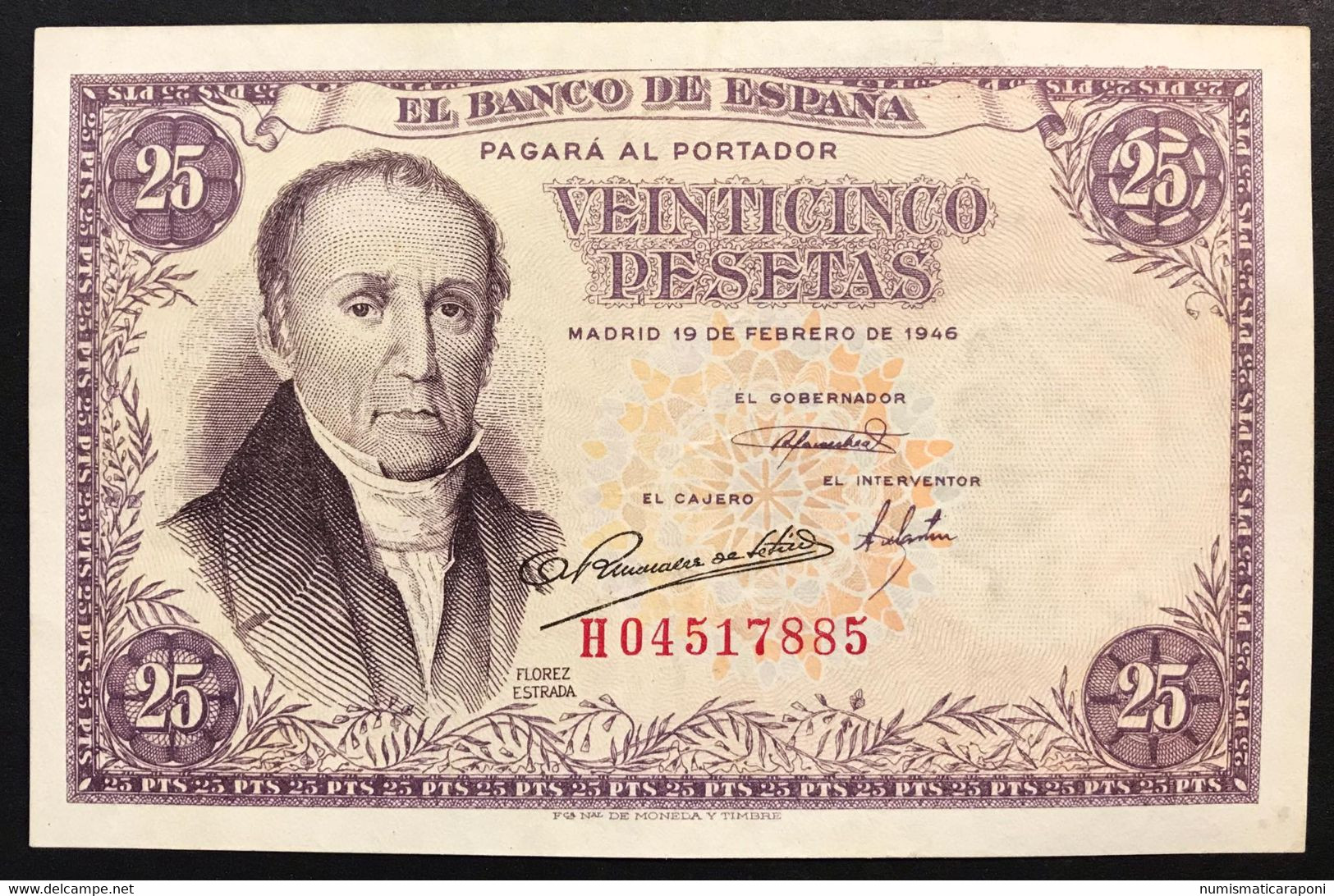 SPAGNA SPAIN Espana 25 Pesetas 1946 Q.spl Pick#130a Lotto.3796 - 25 Pesetas