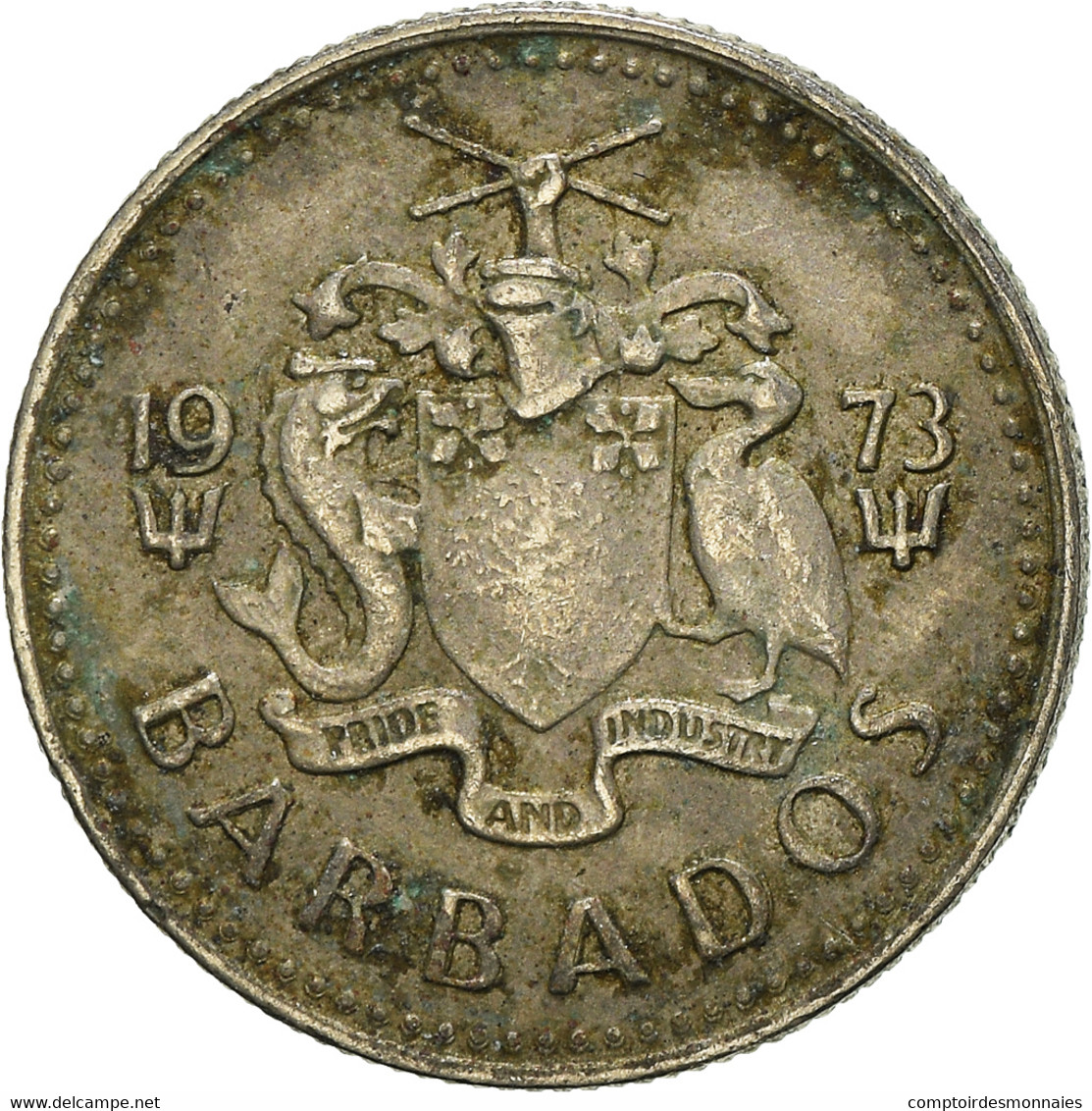 Monnaie, Barbade, 10 Cents, 1973 - Barbados