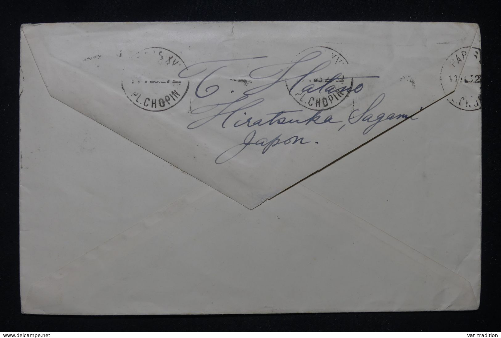 JAPON - Enveloppe De Hiratsuka Pour La France En 1927 Par Voie De Sibérie - L 117433 - Brieven En Documenten