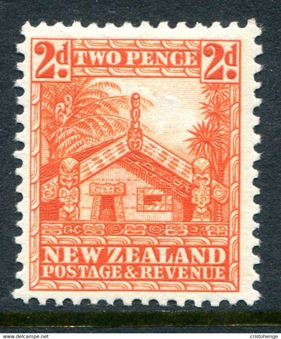 New Zealand 1936-42 Pictorials - Mult. Wmk. - 2d Whare - P.14 X 13½ - MNH (SG 580) - Ongebruikt