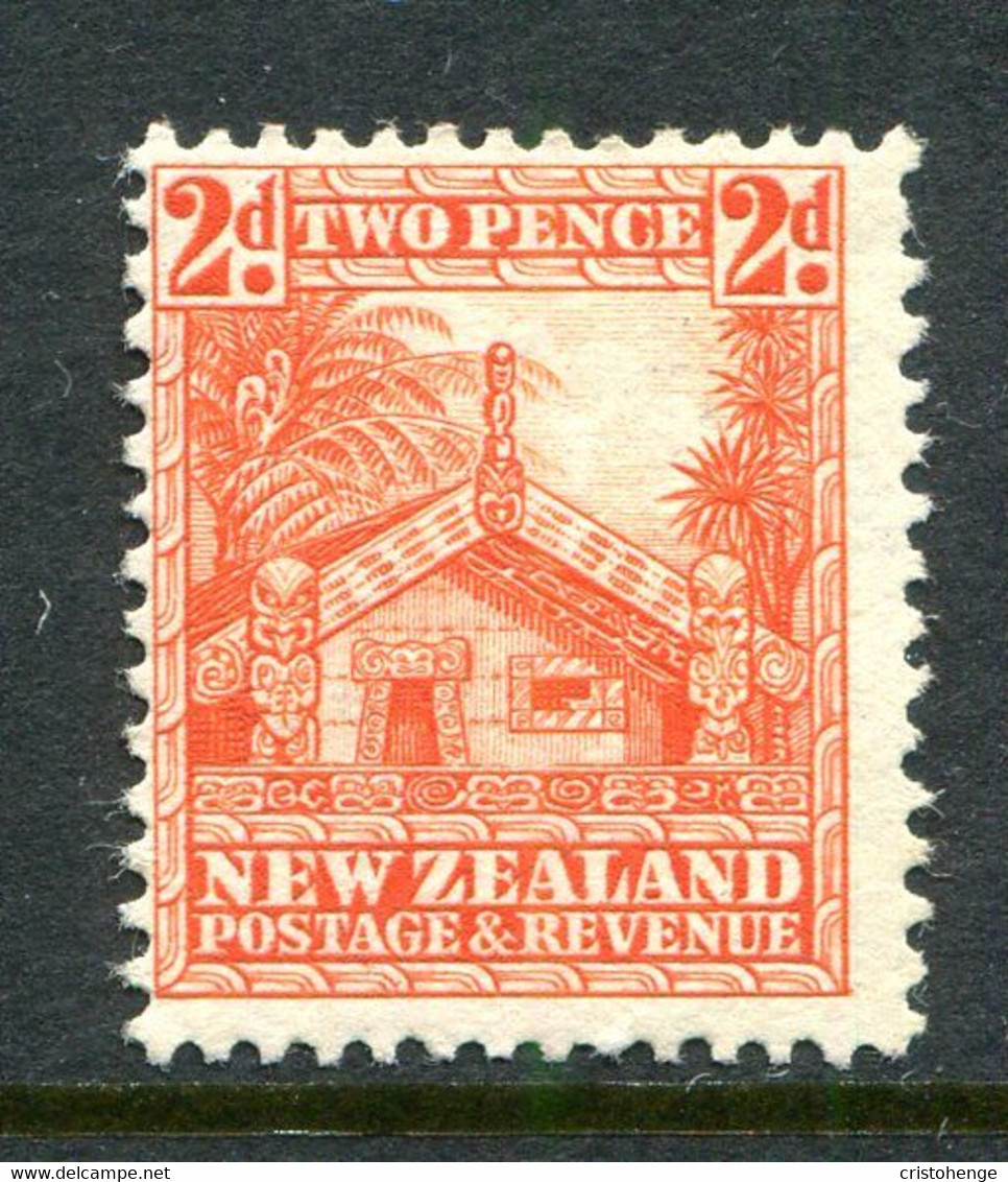 New Zealand 1936-42 Pictorials - Mult. Wmk. - 2d Whare - P.14 X 13½ - HM (SG 580) - Ongebruikt