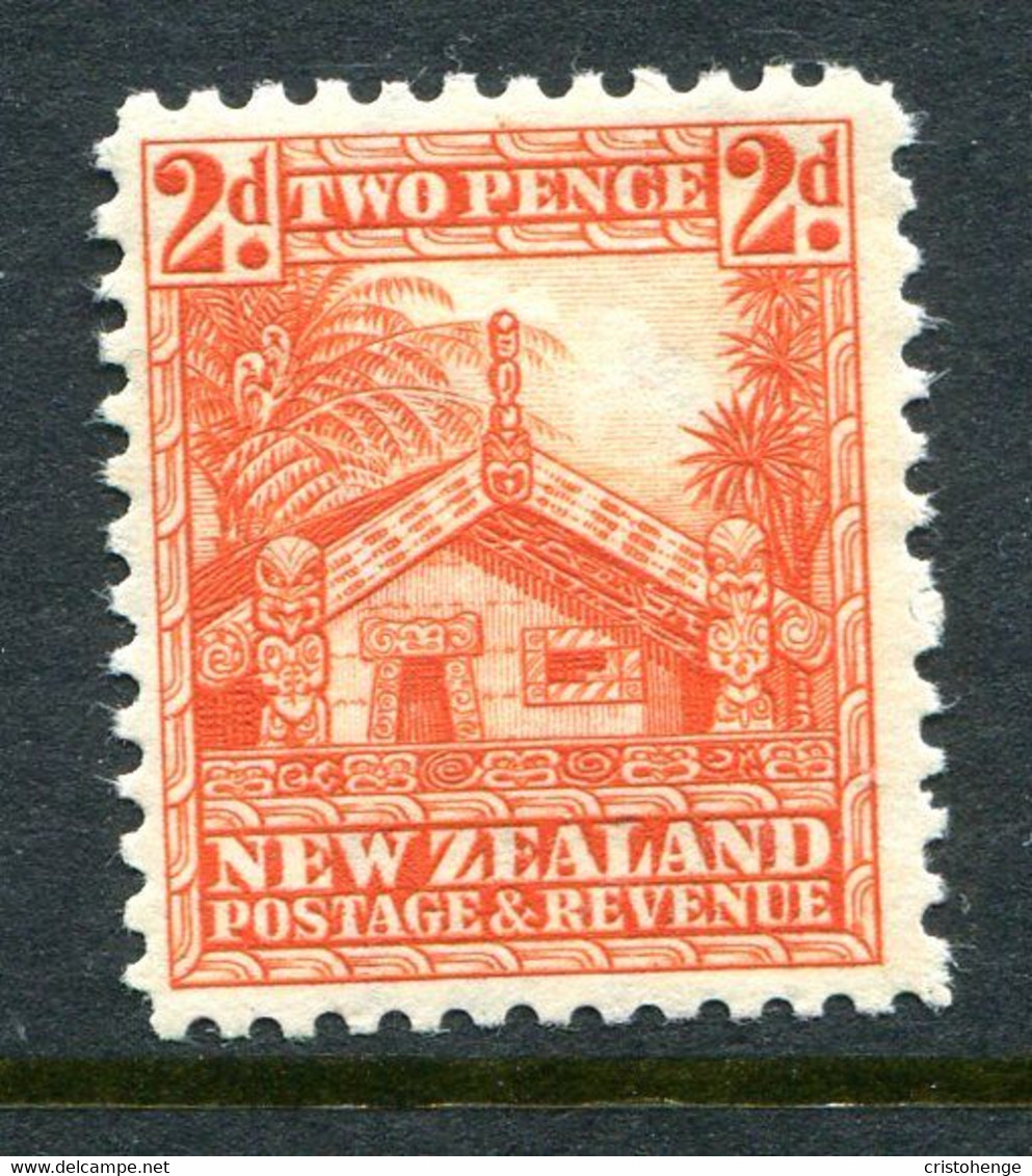 New Zealand 1936-42 Pictorials - Mult. Wmk. - 2d Whare - P.12½ - HM (SG 580b) - Ongebruikt