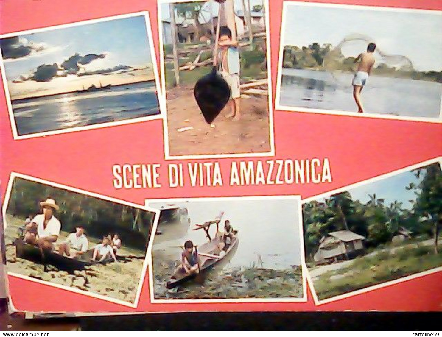 2 CARDS BRASIL BRAZIL  VUS VITA AMAZZONICA   INDIOS  VILLAGE  SCENE   N1975  IO6019 - Manaus