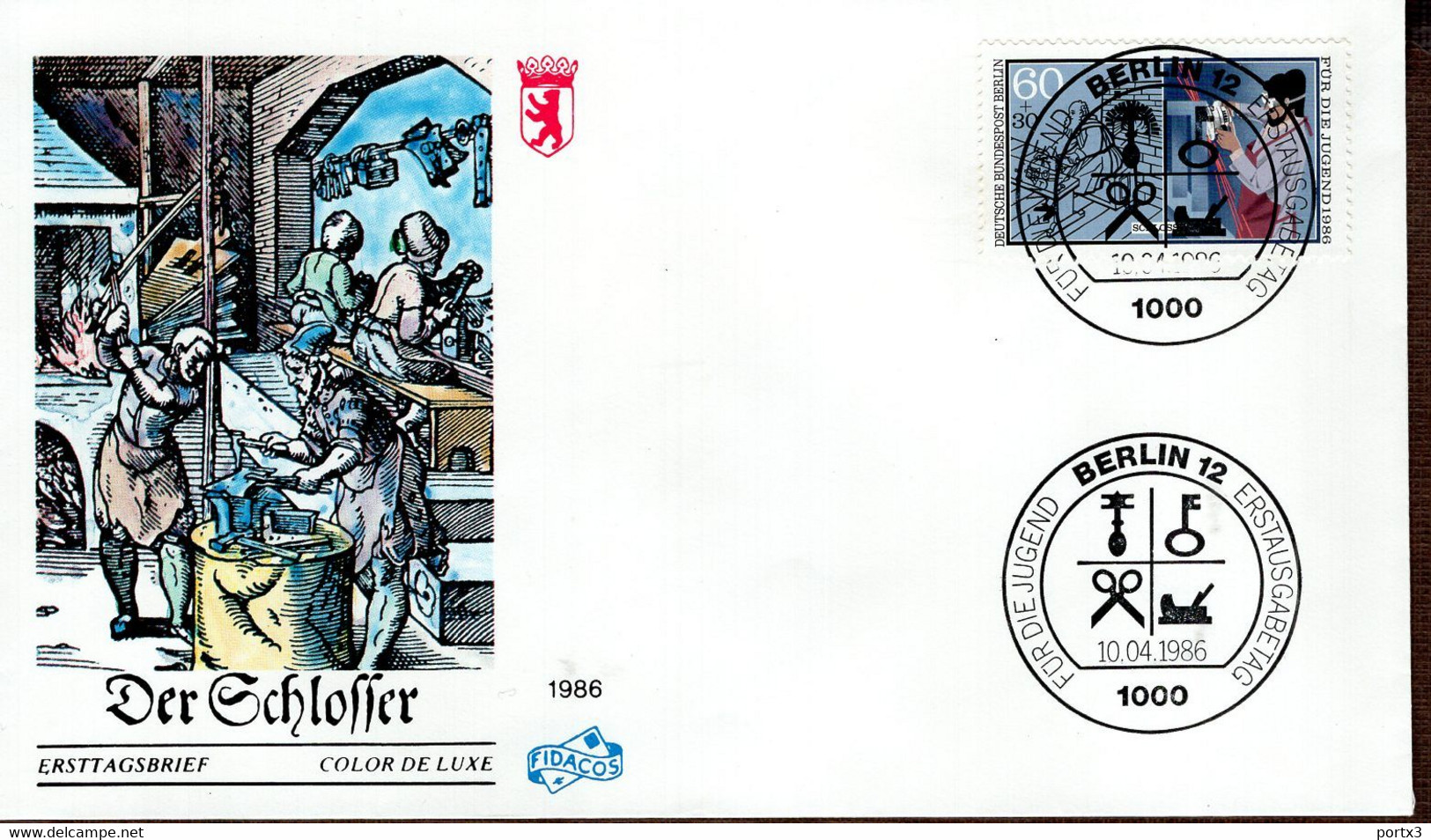 Berlin FDC Aus 1986 Ex 9 Items  Gestempelt / Used / Oblitéré (Berl 039) - 1981-1990