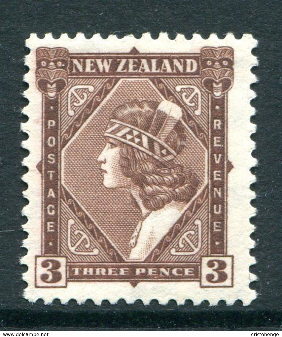 New Zealand 1936-42 Pictorials - Mult. Wmk. - 3d Maori Girl - P.14 X 13½ - HM (SG 582) - Ongebruikt