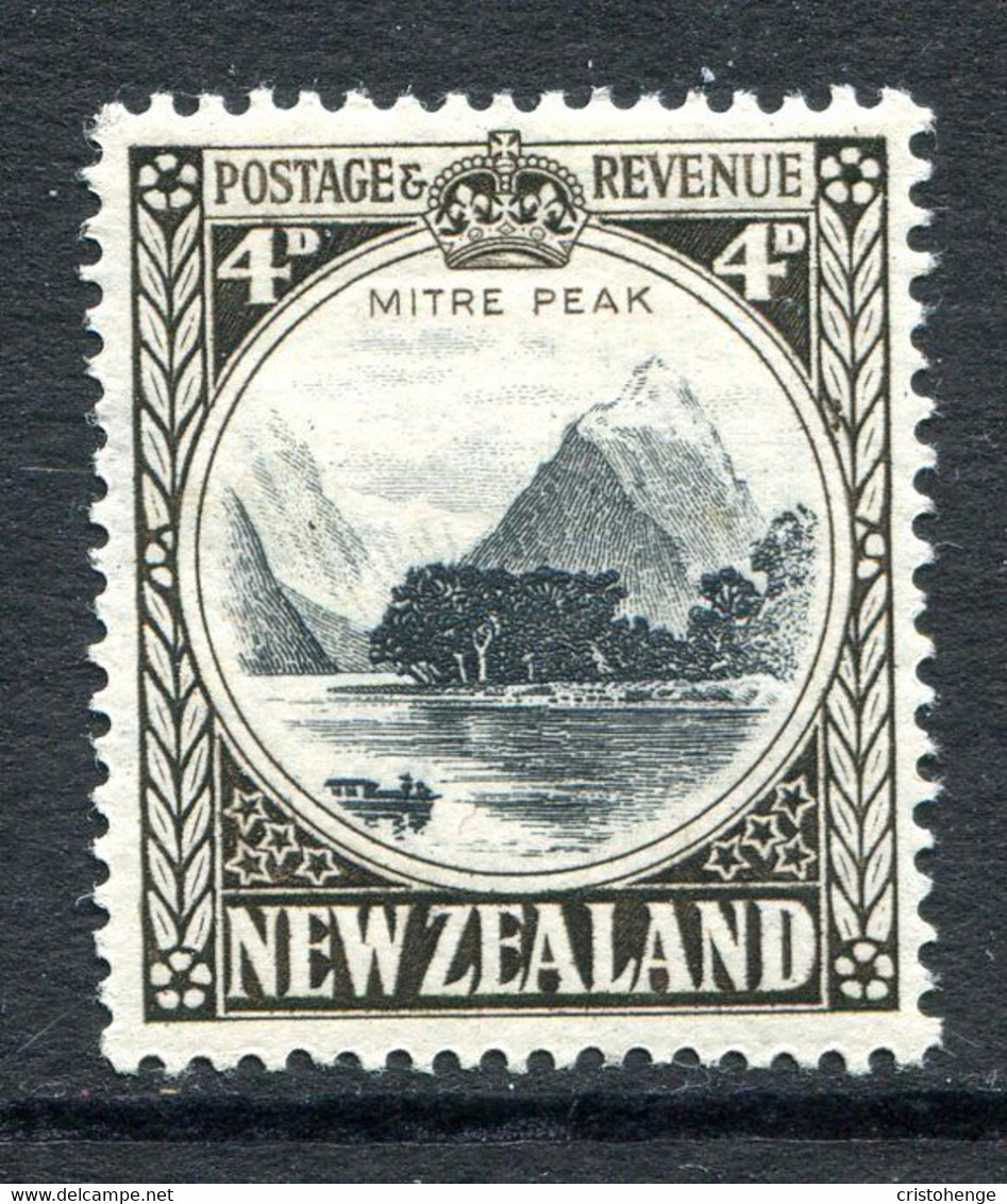 New Zealand 1936-42 Pictorials - Mult. Wmk. - 4d Mitre Peak - P.14 - HM (SG 583c) - Neufs