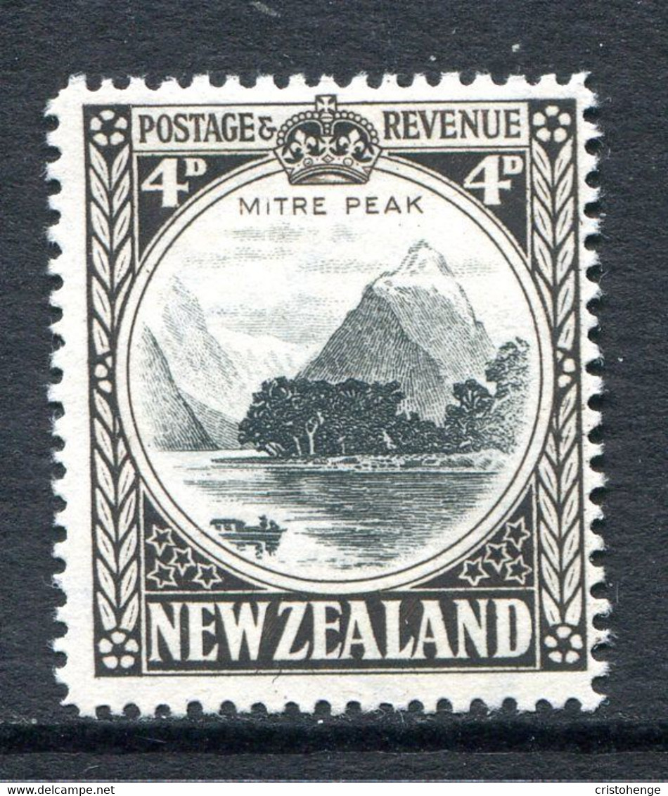 New Zealand 1936-42 Pictorials - Mult. Wmk. - 4d Mitre Peak - P.14 X 14½ - HM (SG 583d) - Ungebraucht