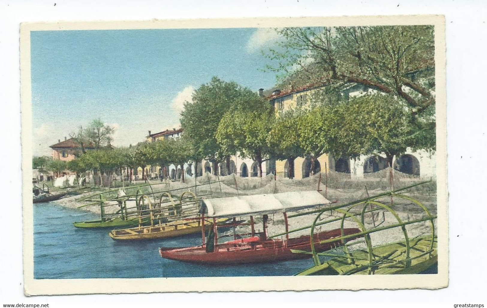Postcard Switzerland Lago Di Lugano Bissone Unused - Bissone