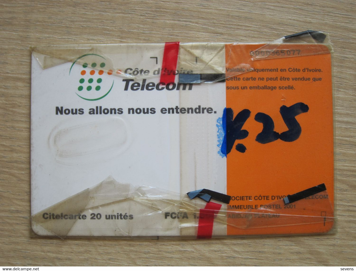 Cote D'Ivoire Chip Phonecard,telecom Logo, Mint In Blister, Backside With Written On Blister - Ivory Coast