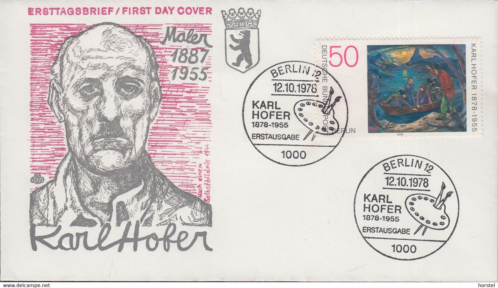 Berlin Mi Nr.572  FDC 100. Geburtstag Von Karl Hofer - 1971-1980