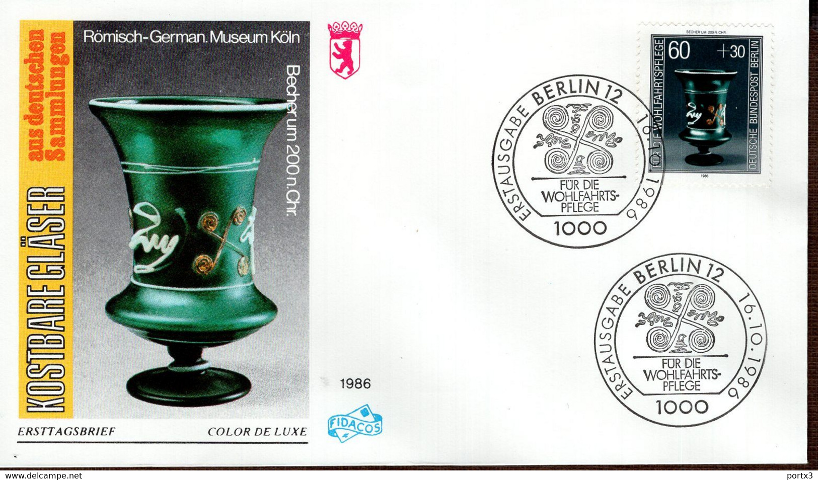 Berlin FDC aus 1986 ex 11 items  gestempelt / used / oblitéré (Berl 040)