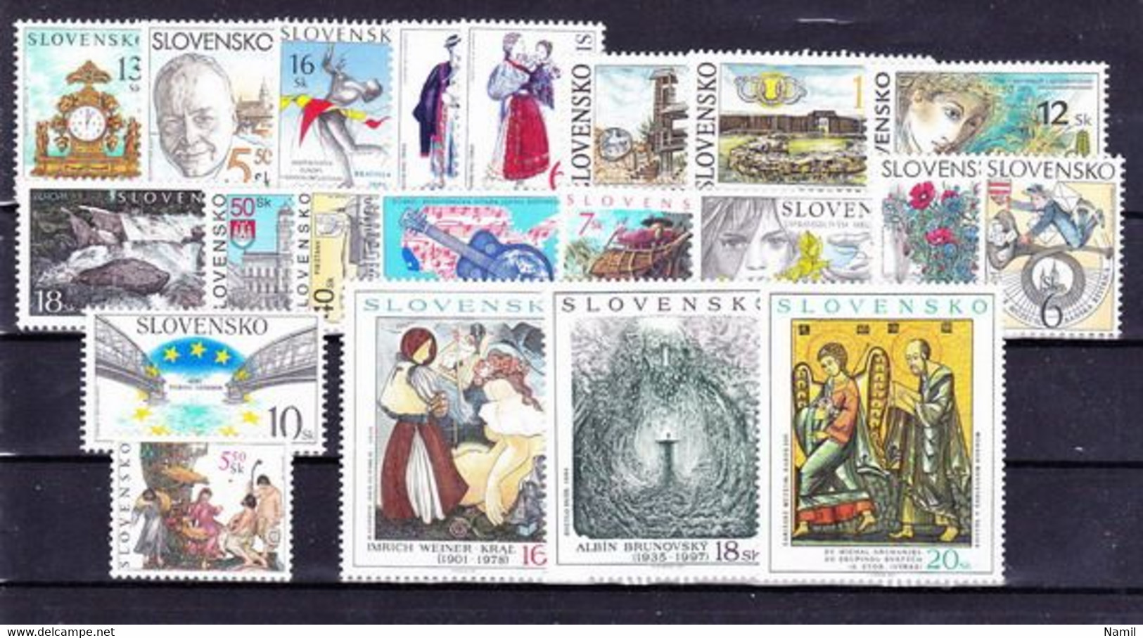 ** Slovaquie 2001 Mi 385-413, (MNH)**, L'année Complete - Komplette Jahrgänge