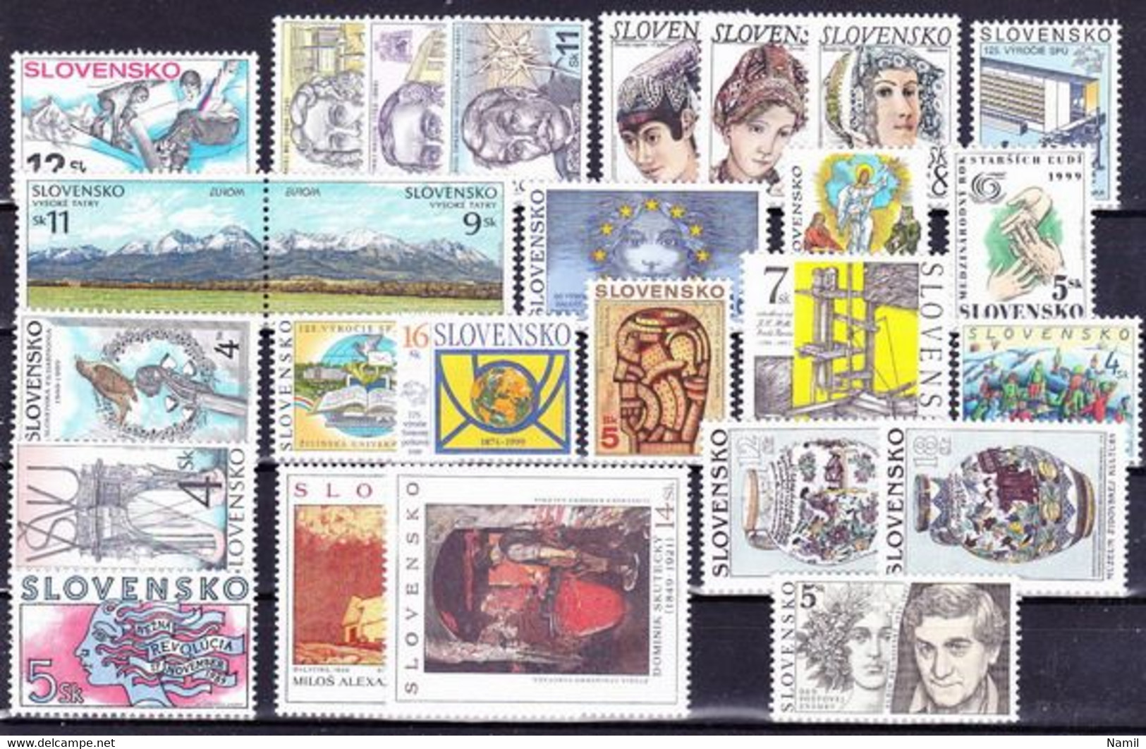 ** Slovaquie 1999 Mi 329-358, (MNH)**, L'année Complete - Années Complètes