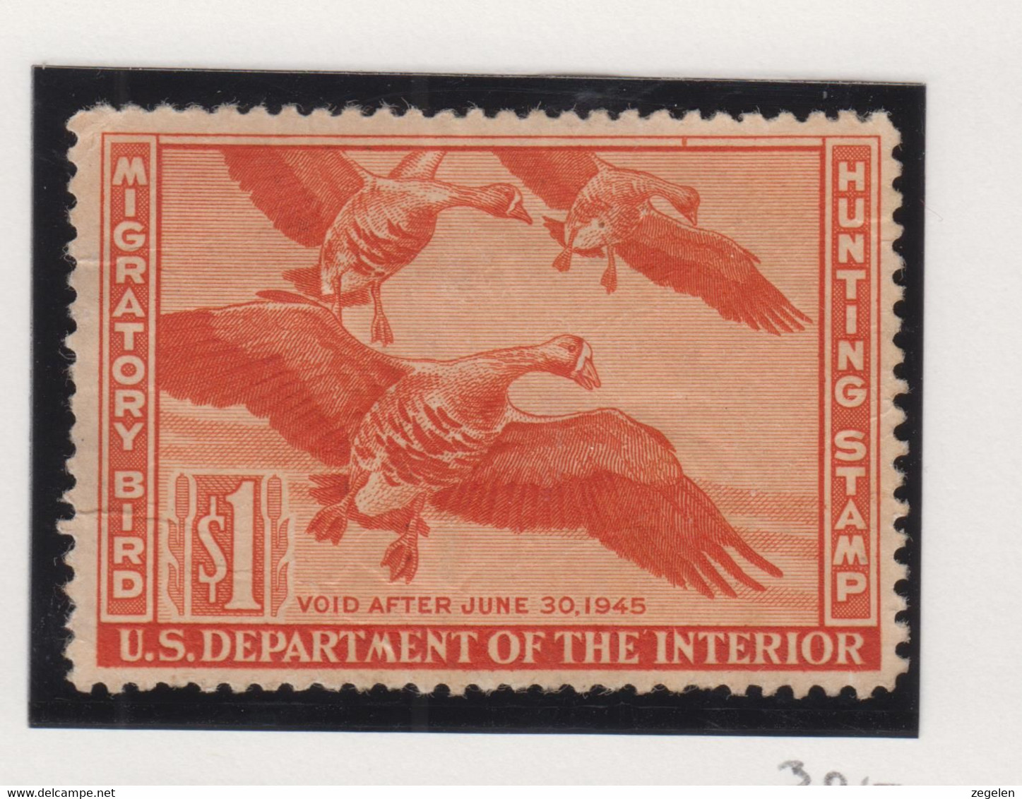 Verenigde Staten Scott Cataloog Duck Stamp RW11 - Duck Stamps