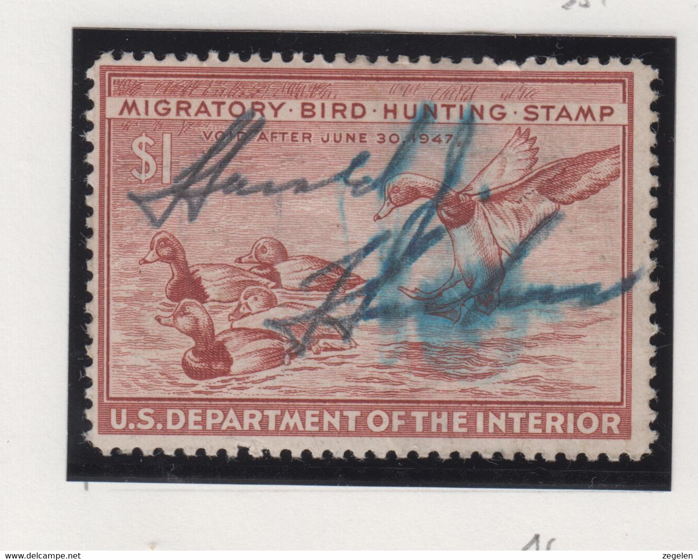 Verenigde Staten Scott Cataloog Duck Stamp RW13 - Duck Stamps