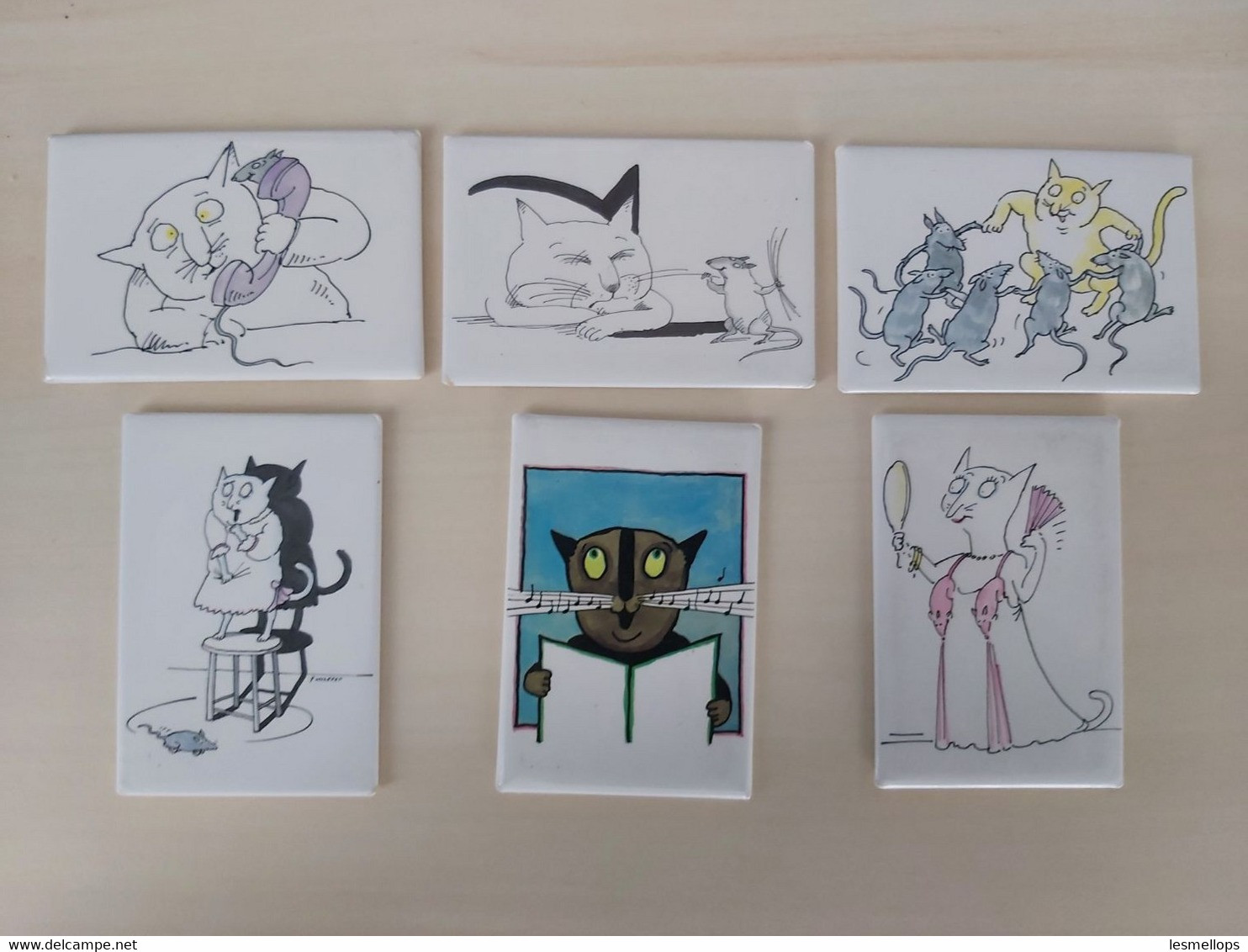 6 Magnets De Tomi Ungerer - Les Chats - Humor