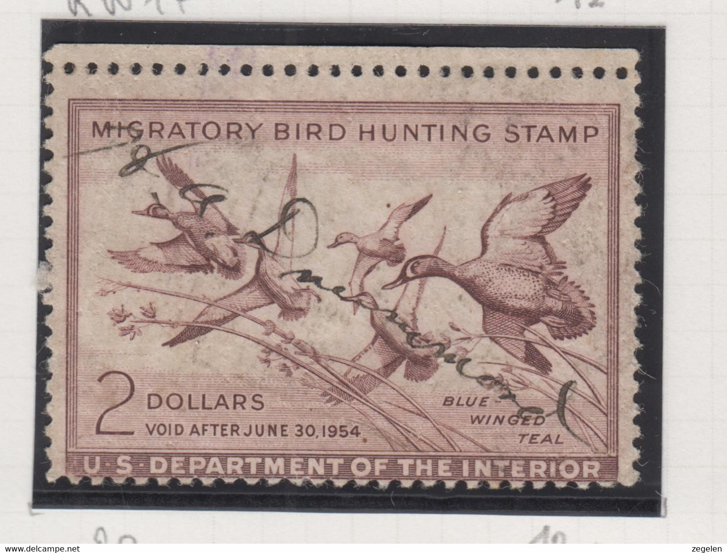 Verenigde Staten Scott Cataloog Duck Stamp RW20 - Duck Stamps