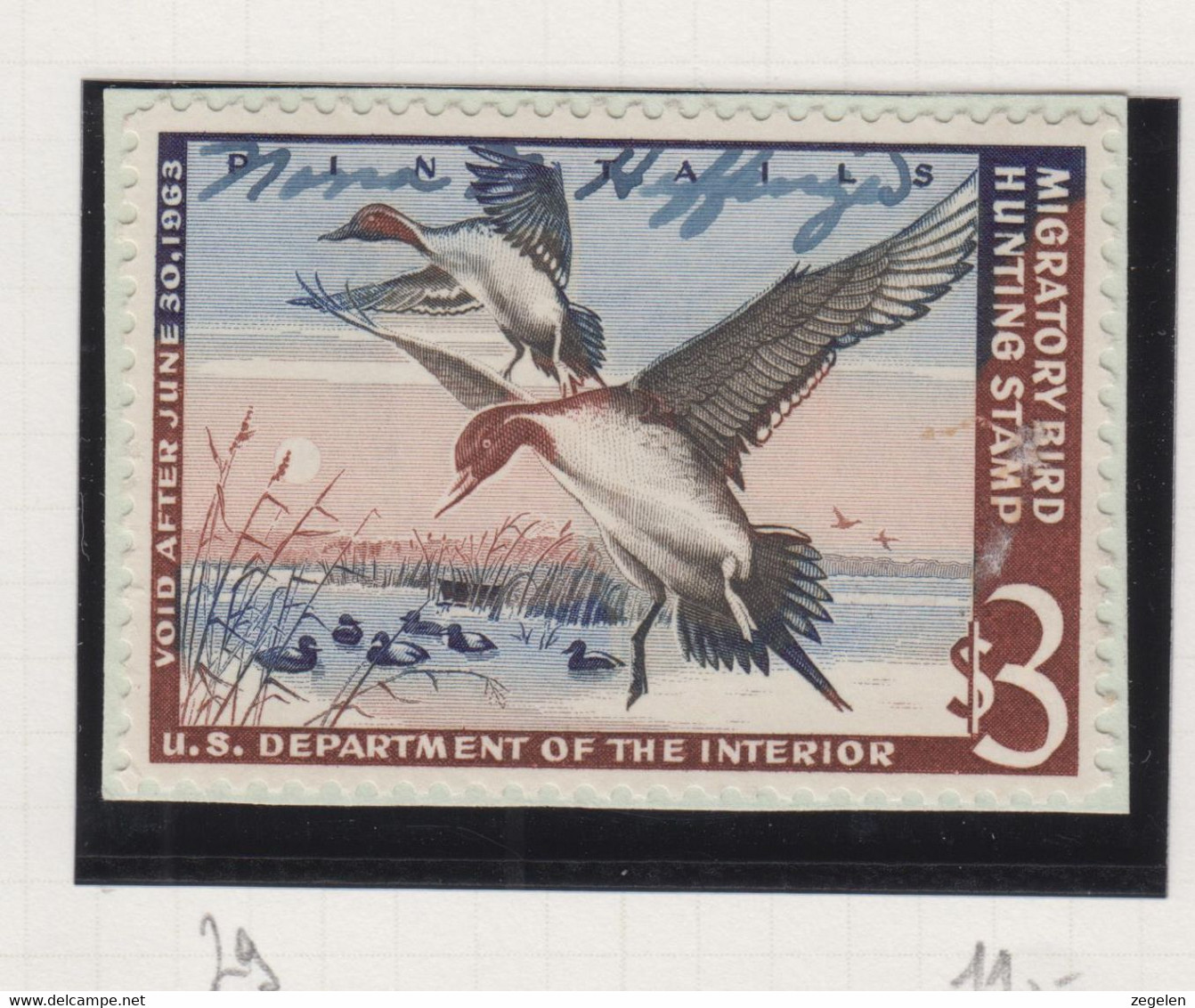 Verenigde Staten Scott Cataloog Duck Stamp RW29 - Duck Stamps