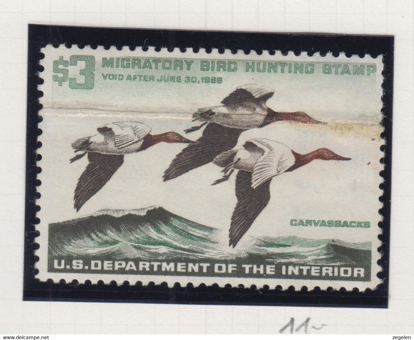 Verenigde Staten Scott Cataloog Duck Stamp RW32 - Duck Stamps