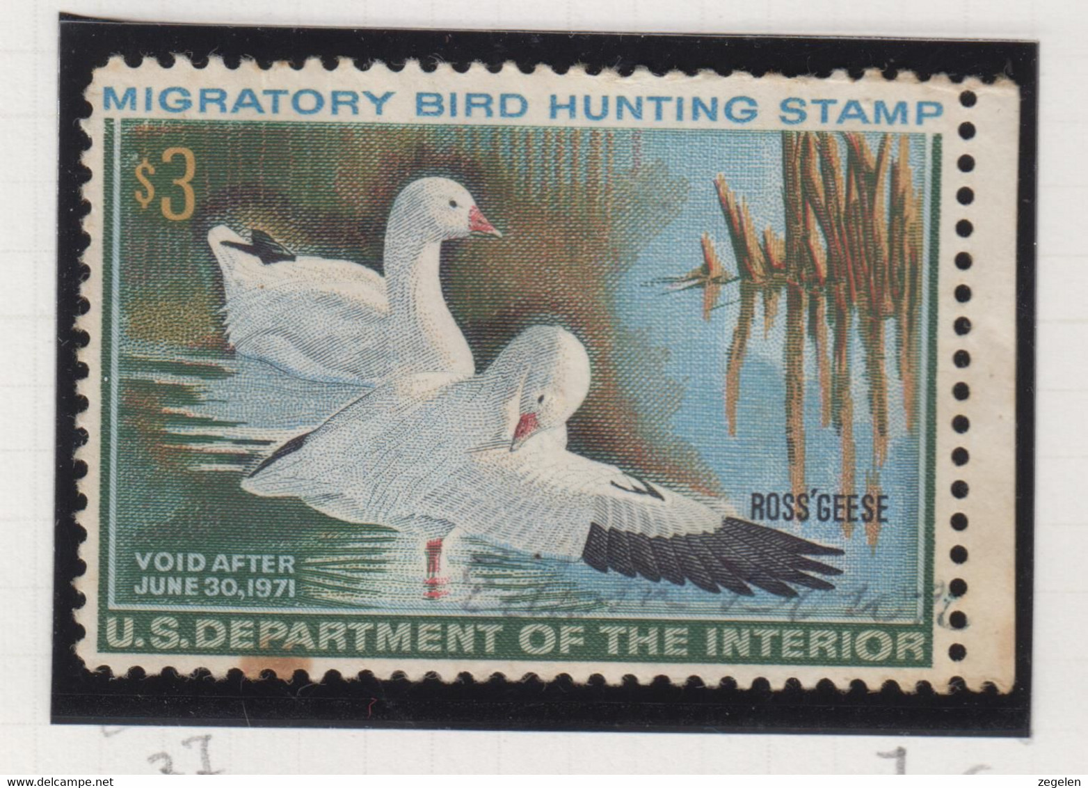 Verenigde Staten Scott Cataloog Duck Stamp RW37 - Duck Stamps