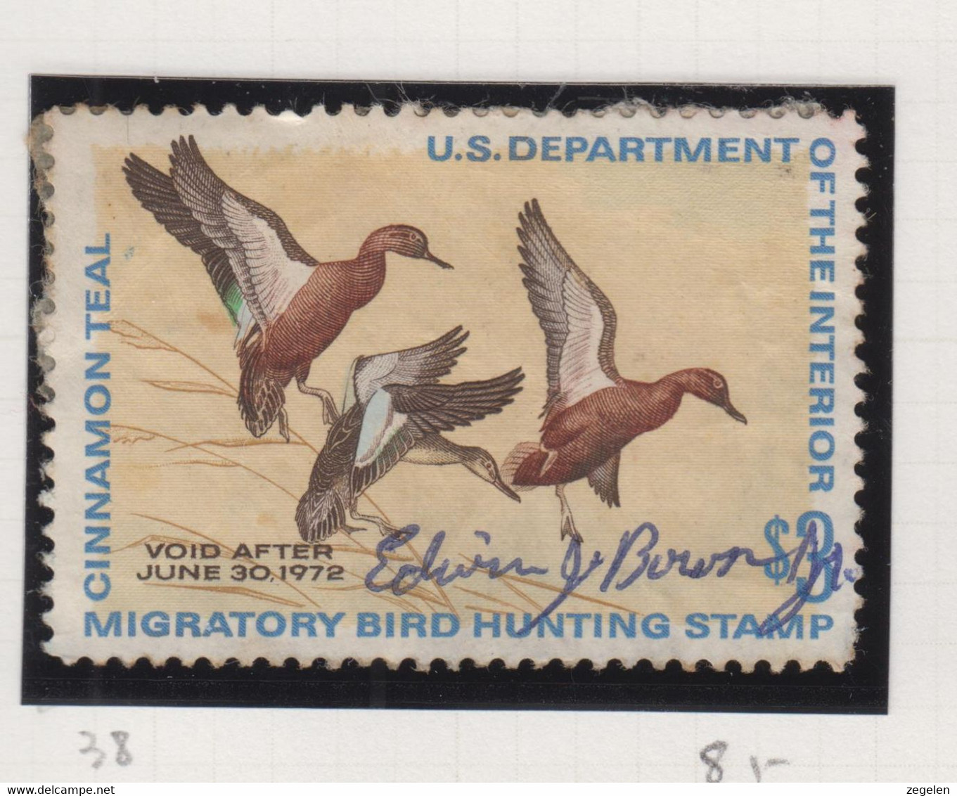 Verenigde Staten Scott Cataloog Duck Stamp RW38 - Duck Stamps