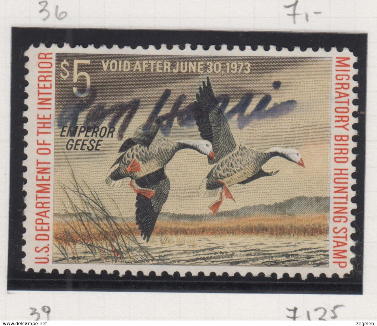 Verenigde Staten Scott Cataloog Duck Stamp RW39 - Duck Stamps