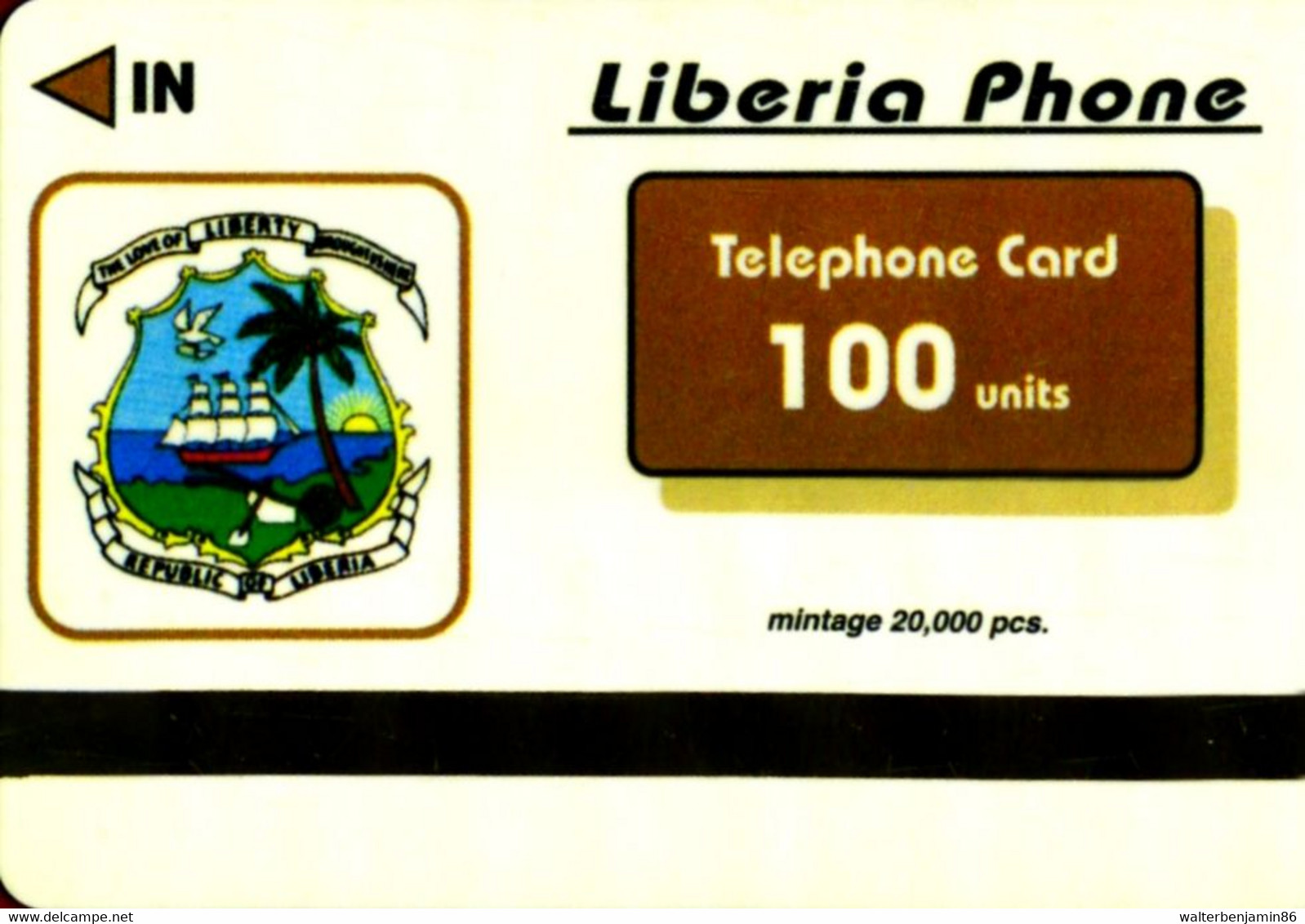 SCHEDA TELEFONICA PHONECARD LIBERIA PHONE YELLOW PHONE 100 UNITS - Liberia
