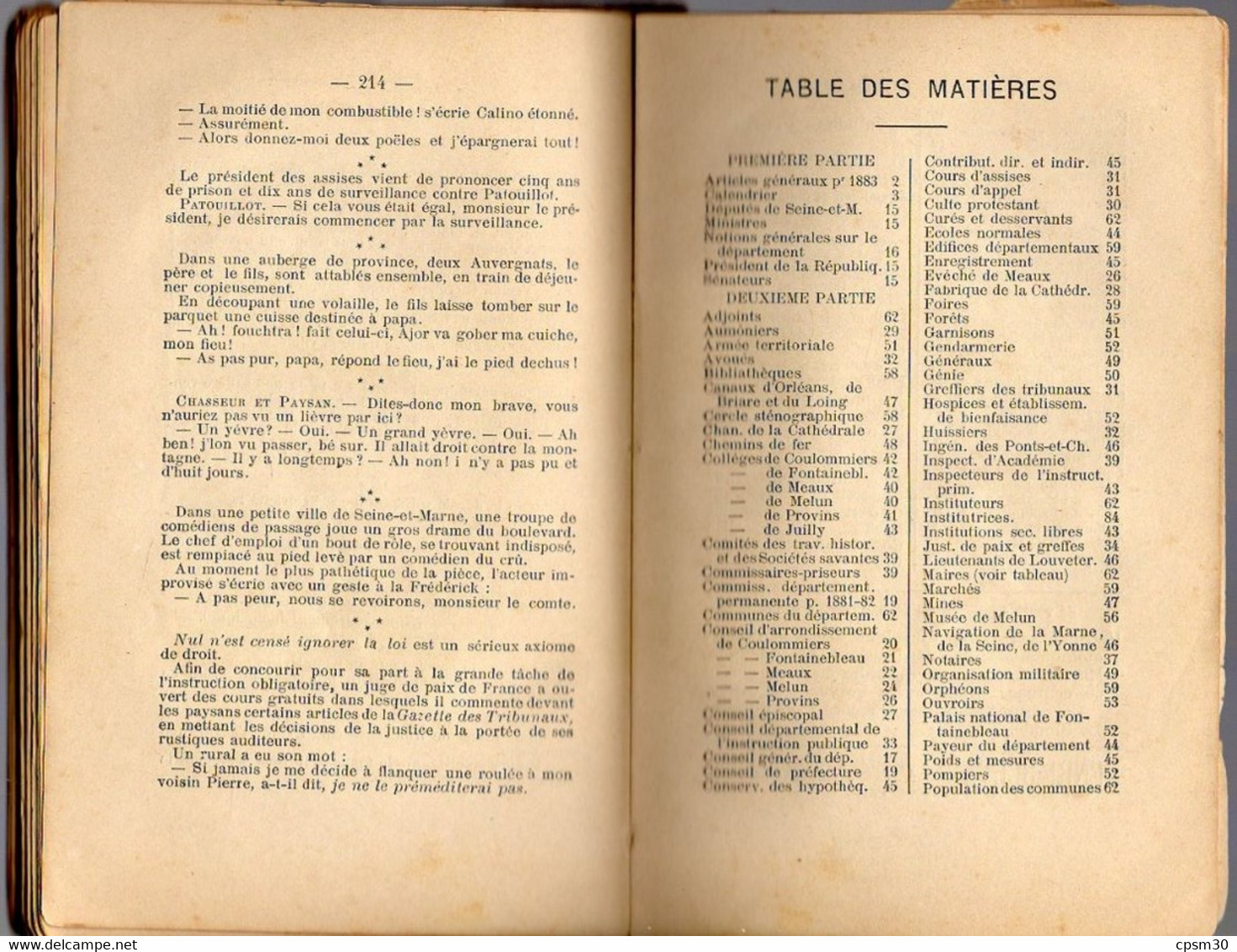 Livre - Almanach Républicain, Seine & Marne Et Du Diocese De Meaux, 232 Pages, 1887 - Ile-de-France