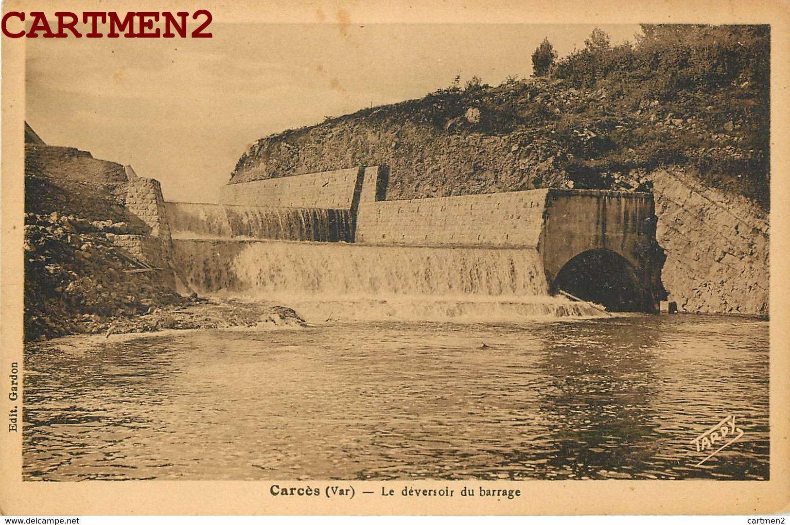 CARCES LE DEVERSOIR DU BARRAGE 83 VAR - Carces