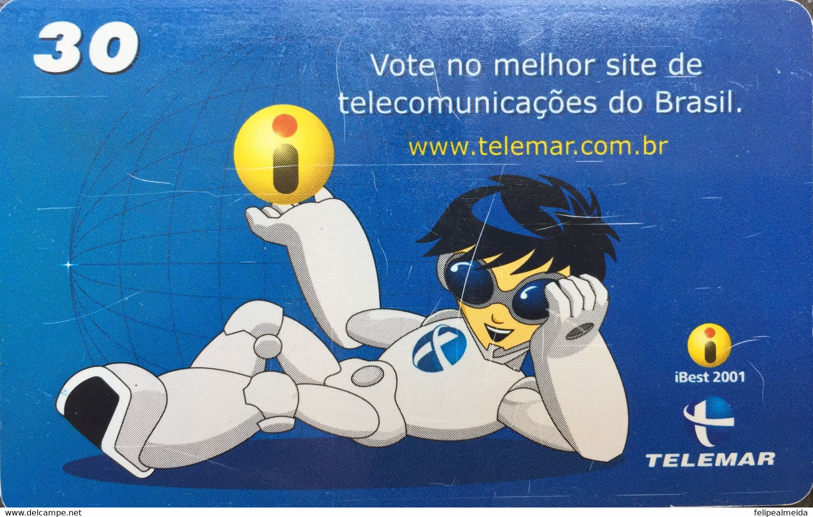 Phone Card Made By Telemar In 2001 - Telemar In The Ibest 2001 Award - The Biggest Award In The Brazilian Internet - Telecom Operators