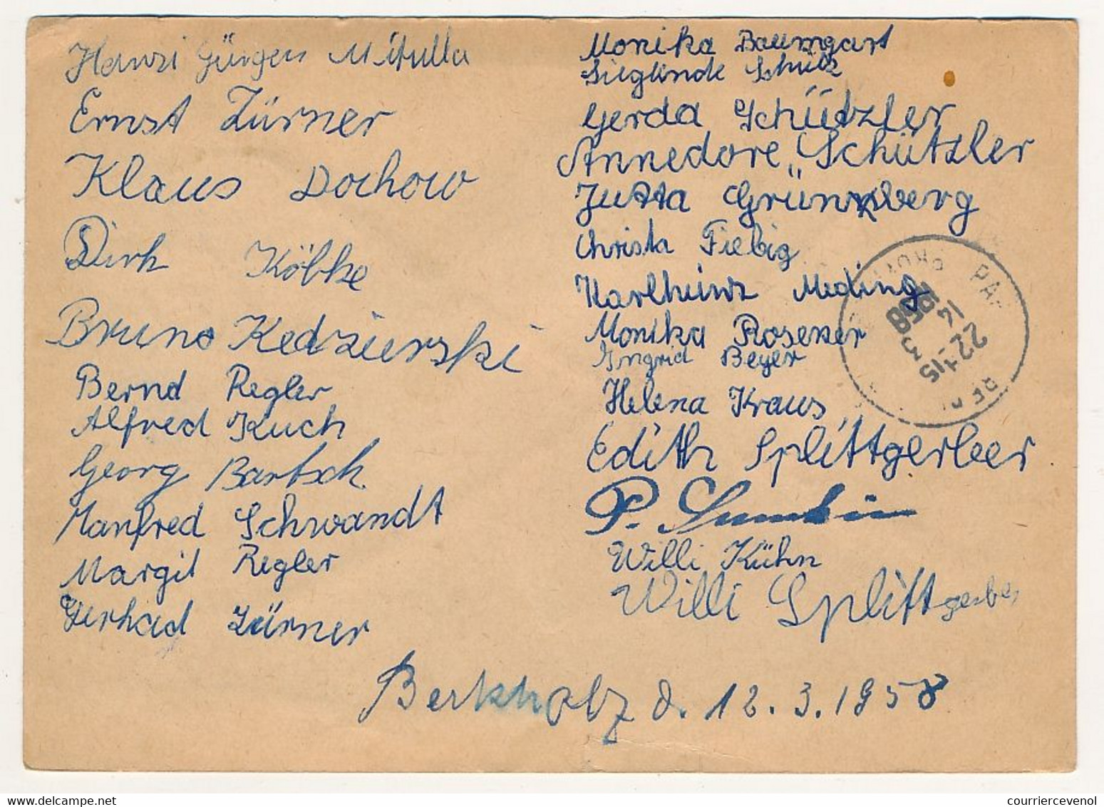 Carte Pétition Pour La Libération De Djamila Bouhired - 1958 - DDR => Président Coty (Guerre D'Algérie) - Cartas & Documentos