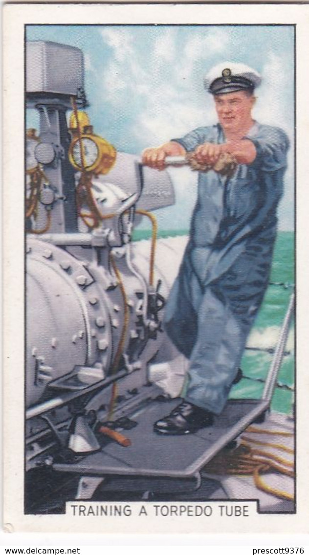 The Navy 1937 - 7 Training A Torpedo, HMS Verity  - Gallaher Cigarette Card - Original - Military - Gallaher