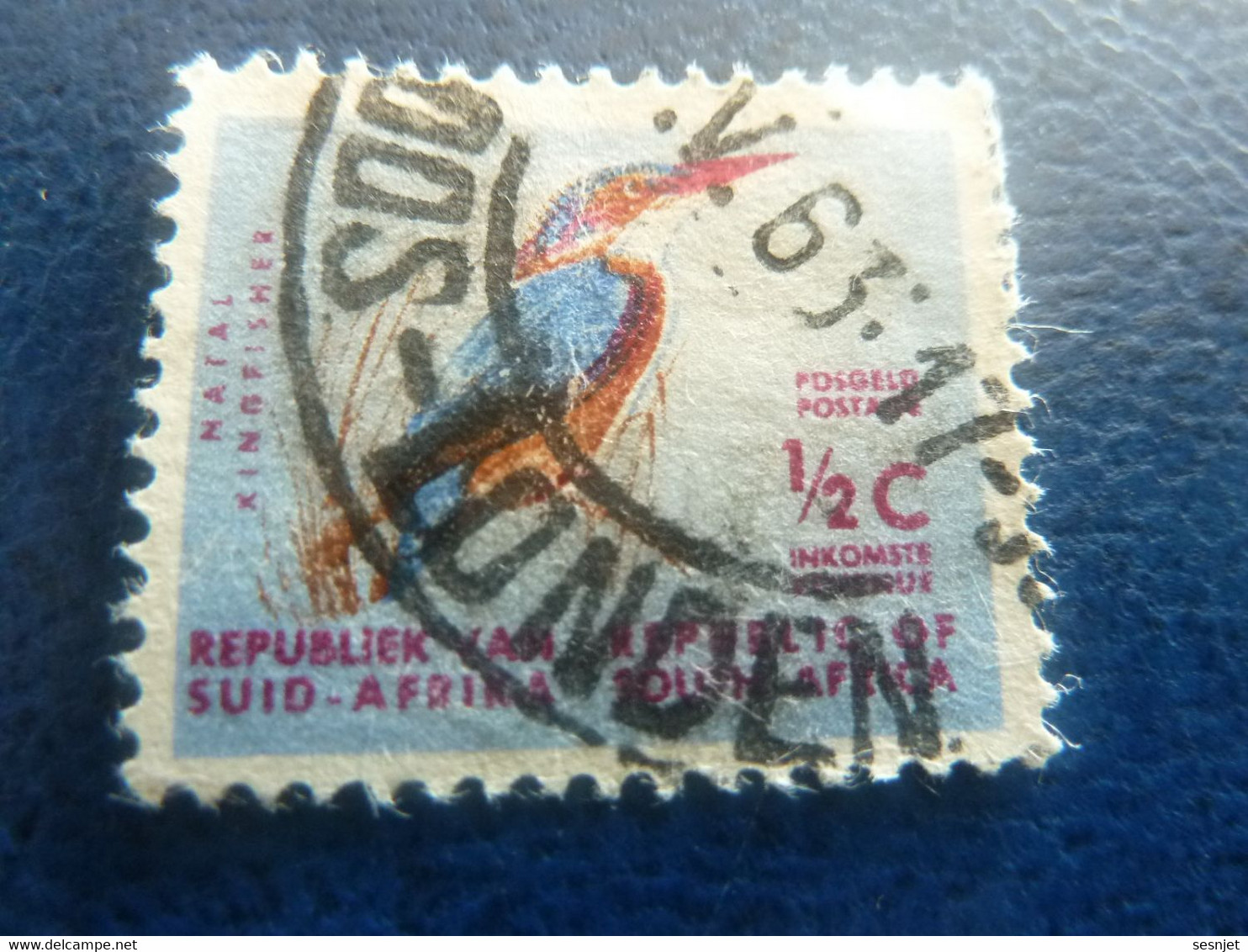 Républiek Yan Suid Africa - Natal Kingfischer - 1/2 C. - Postage - Multicolore - Oblitéré - Année 1963 - - Usados