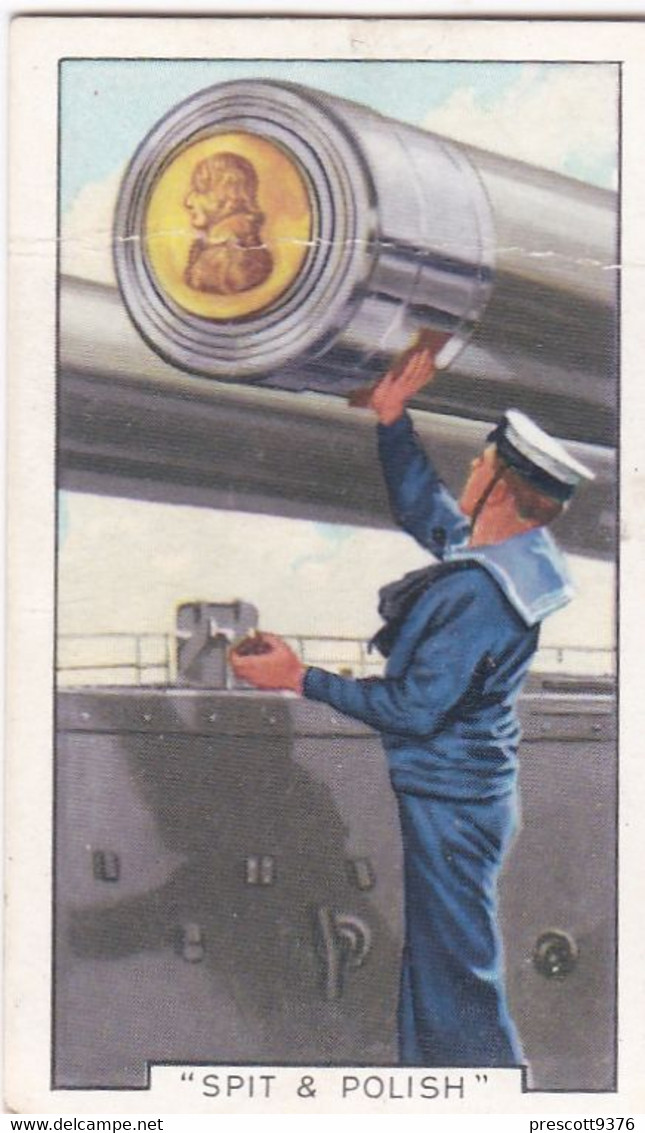 The Navy 1937 - 20 Spit & Polish, HMS Nelson  - Gallaher Cigarette Card - Original - Military - Gallaher