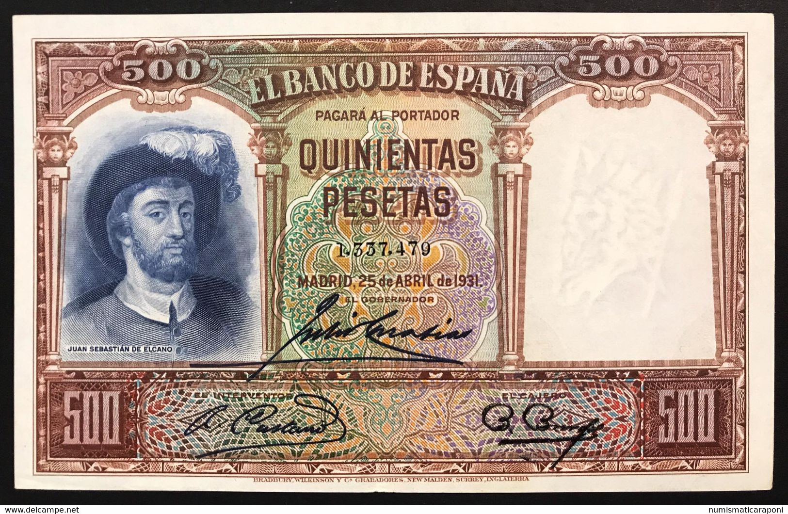 Spagna Espana Espagne 500 Pesetas 1931 KM#84 Spl  Xf LOTTO 3809 - 500 Peseten