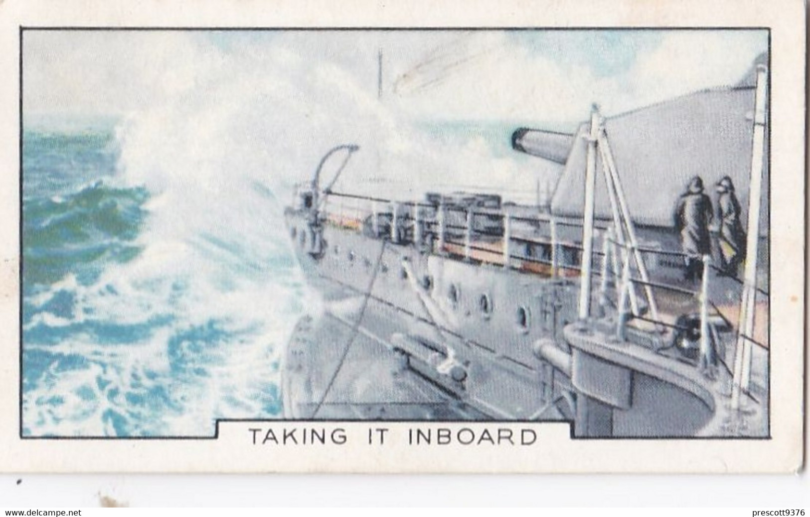 The Navy 1937 - 48 Taking It In Board - Gallaher Cigarette Card - Original - Military - Gallaher