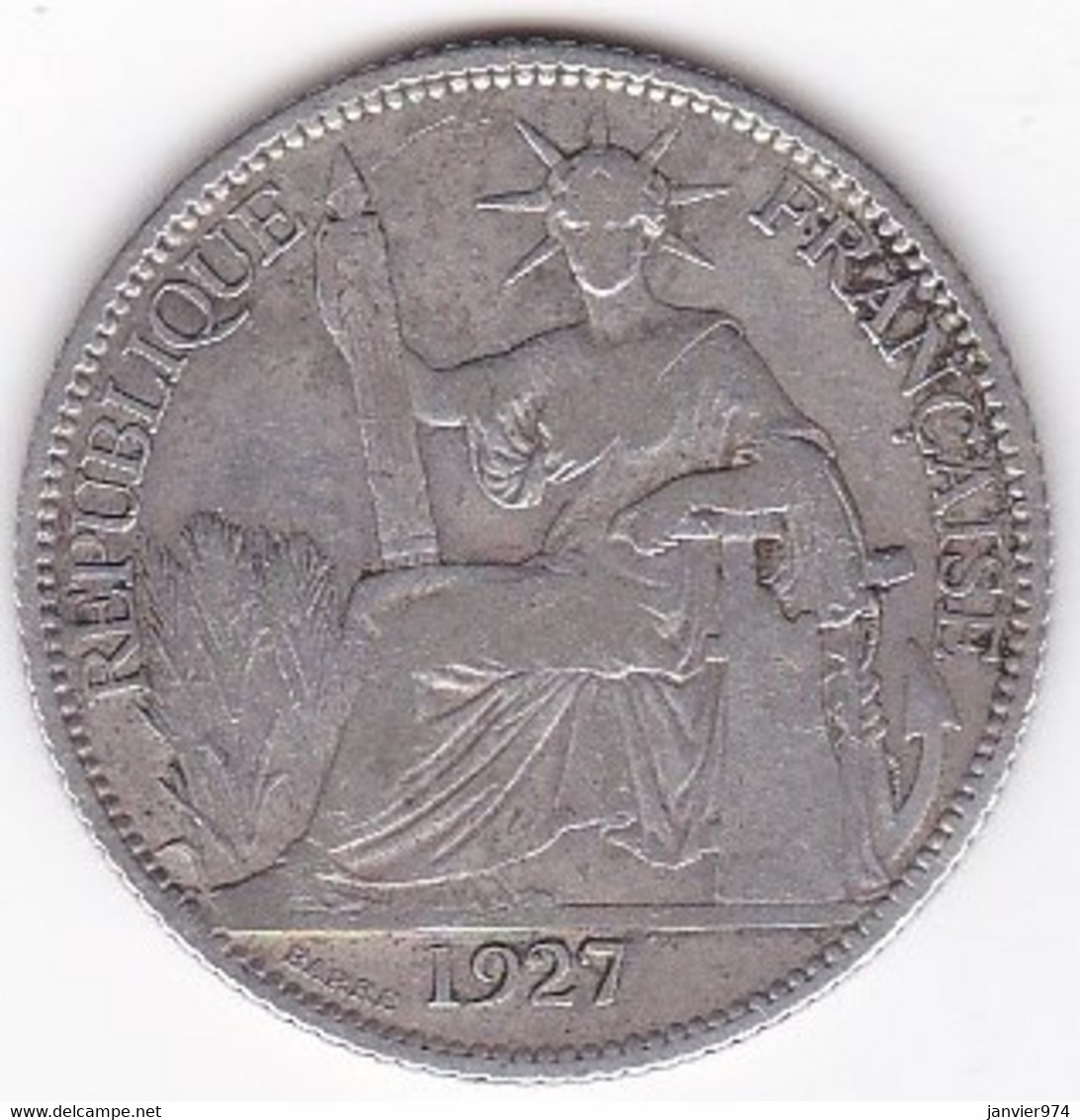 Indochine Française. 20 Cent 1927 . En Argent, Lec# 226 - French Indochina