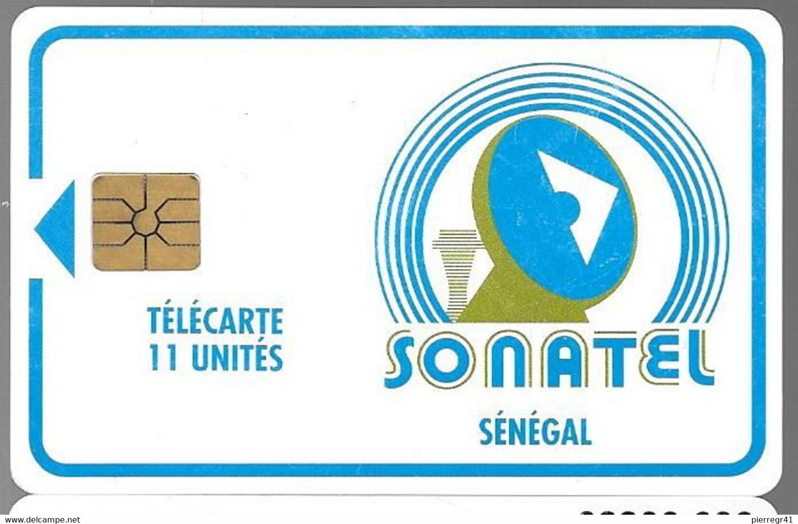 CARTE-PUCE-SENEGAL-11U-GEM A--SONATEL-V° N°Large De11 Unités UTILISE-TBE - Senegal