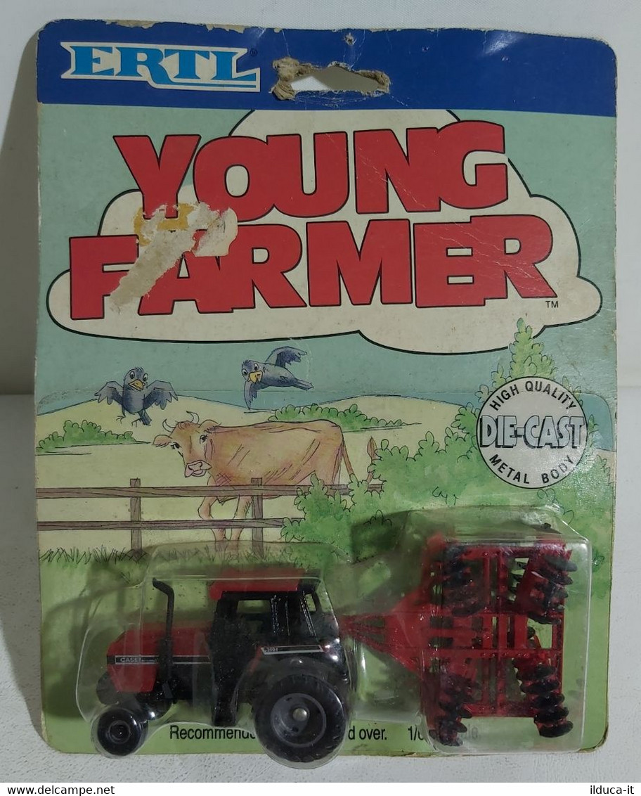 I102381 ERTL 1/64 - Young Farmer - Trattore Con Aratro - Korea 1987 Box - Autres & Non Classés