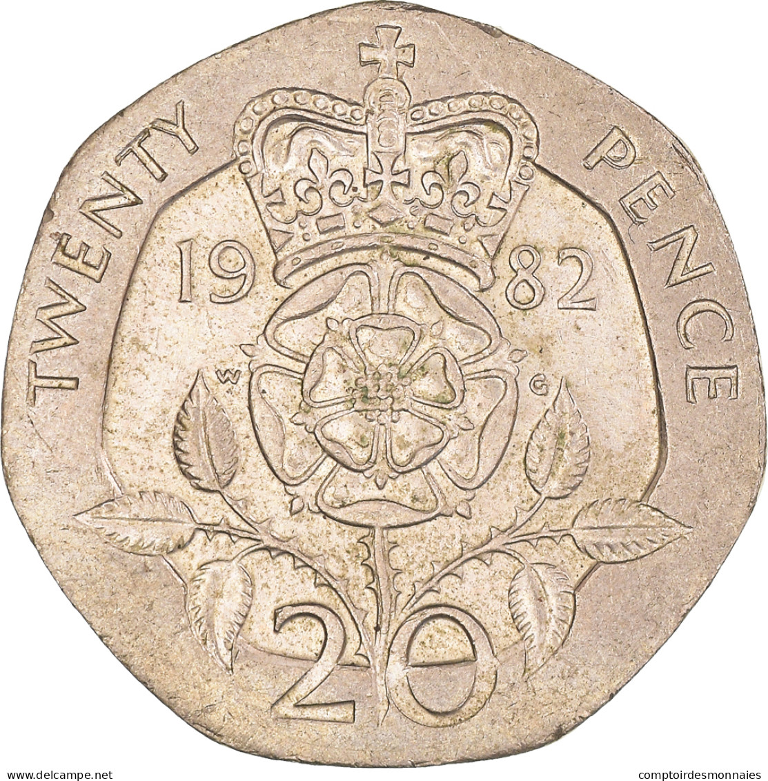 Monnaie, Grande-Bretagne, Elizabeth II, 20 Pence, 1982, TTB+, Cupro-nickel - 20 Pence