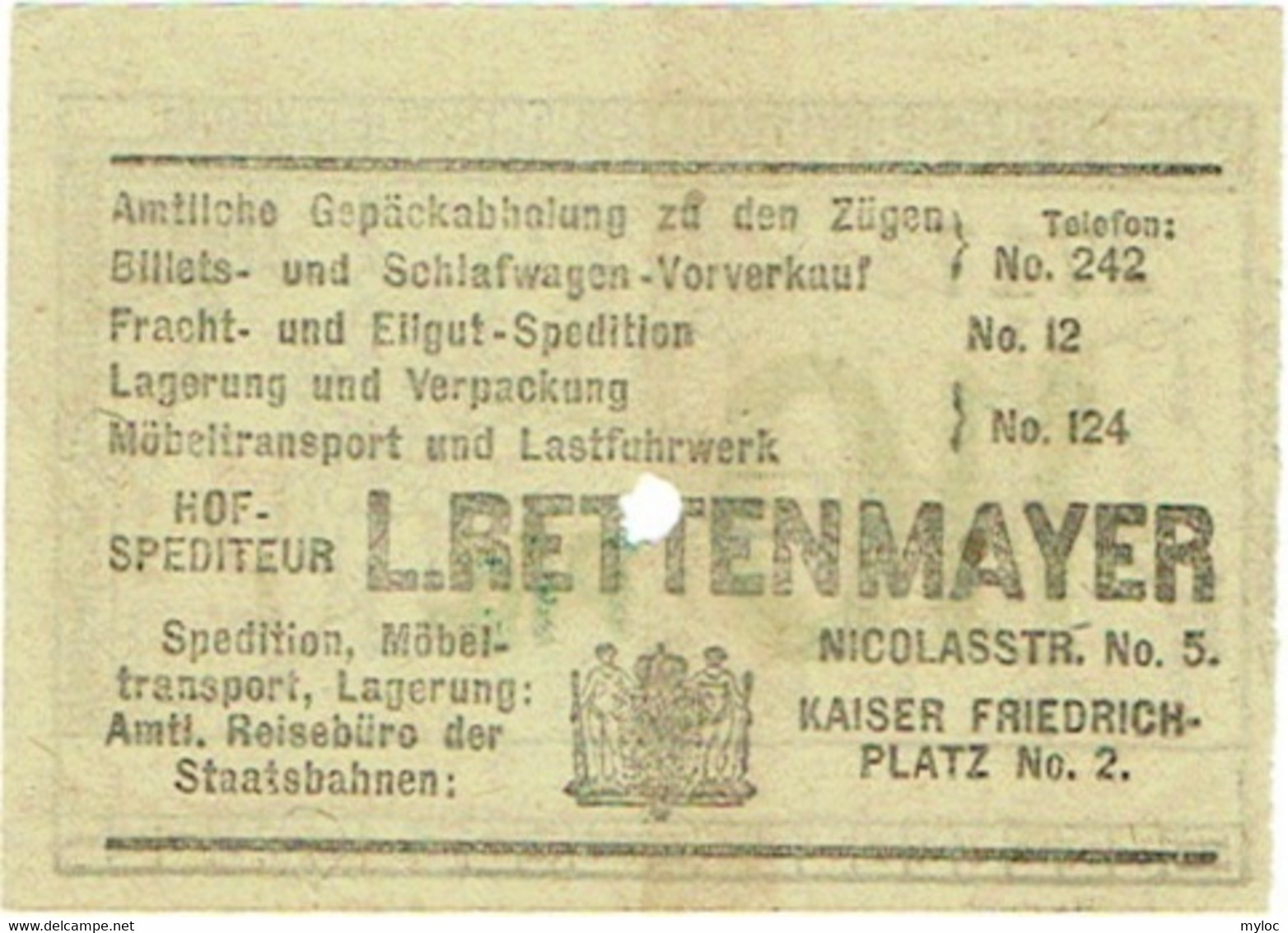 Ancien Billet/Ticket. Train. Wiesbadener Strassenbahnnen. 110 Pfg. - Europe