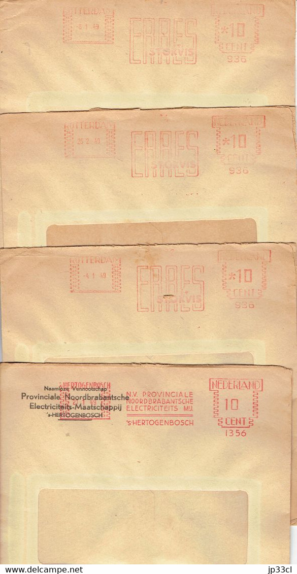 25 Omslagen + 1 Fragment Met Roodfrankering EMA (alle Dateren Van 1949 + 1 Van 1960)) - Franking Machines (EMA)