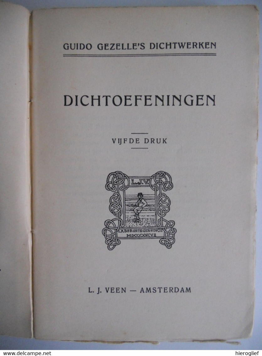 GUIDO GEZELLE 's DICHTWERKEN - DICHTOEFENINGEN - 1930 Brugge Kortrijk Roeselare - Poesia