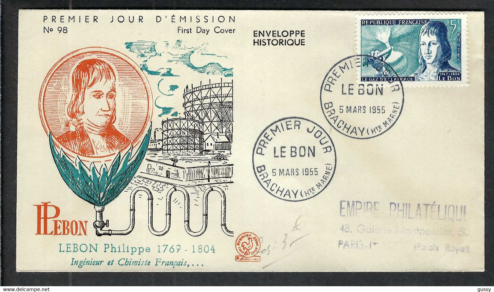 FRANCE 1955: FDC Du Y&T 1012 - 1950-1959