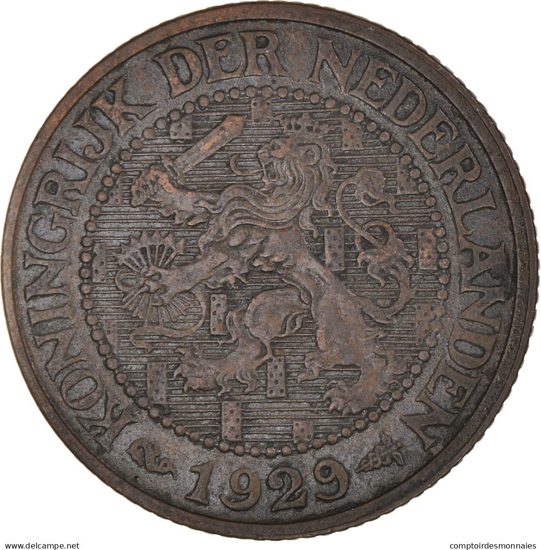 Monnaie, Pays-Bas, Wilhelmina I, 2-1/2 Cent, 1929, TTB+, Bronze, KM:150 - 2.5 Cent