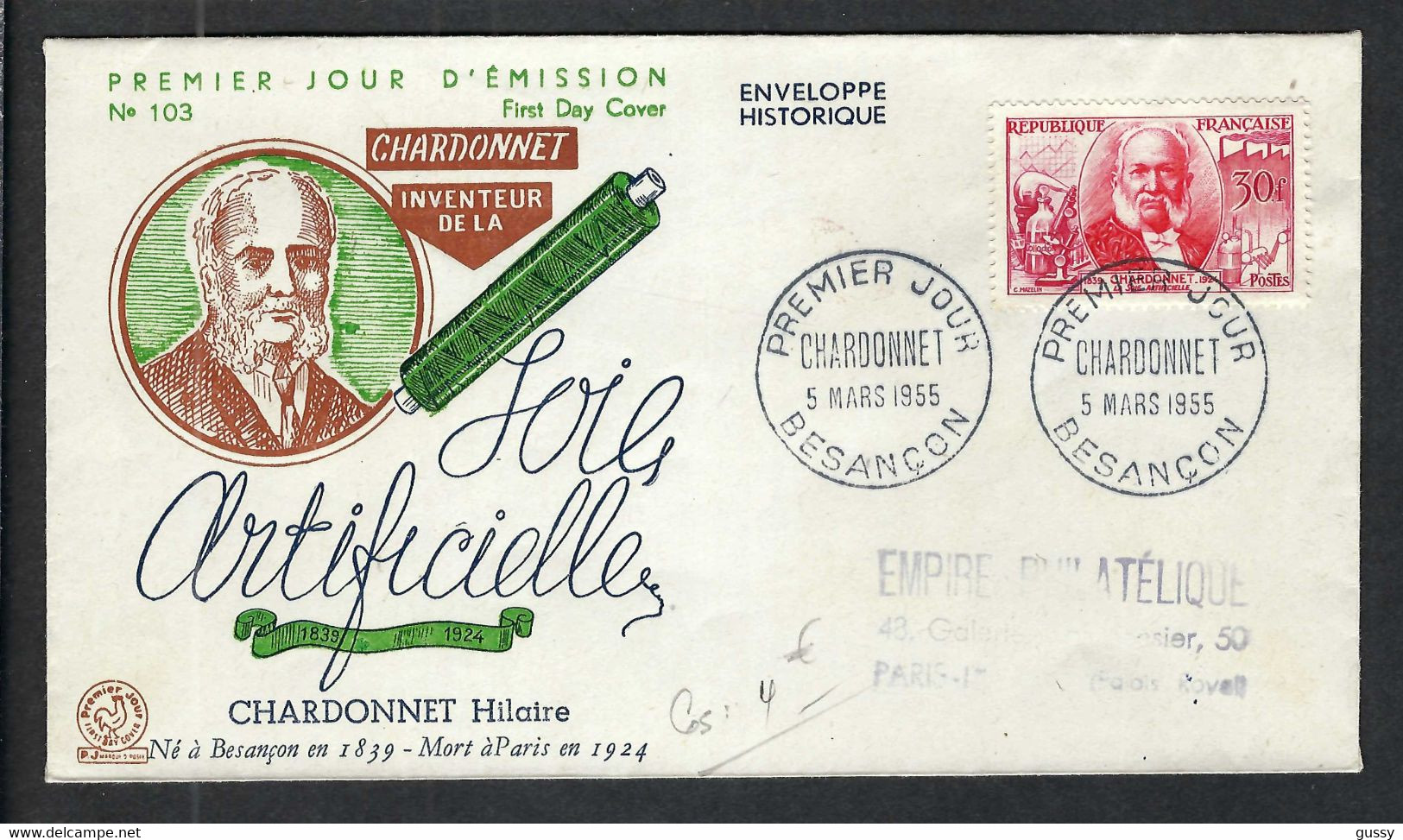 FRANCE 1955: FDC Du Y&T 1017 - 1950-1959