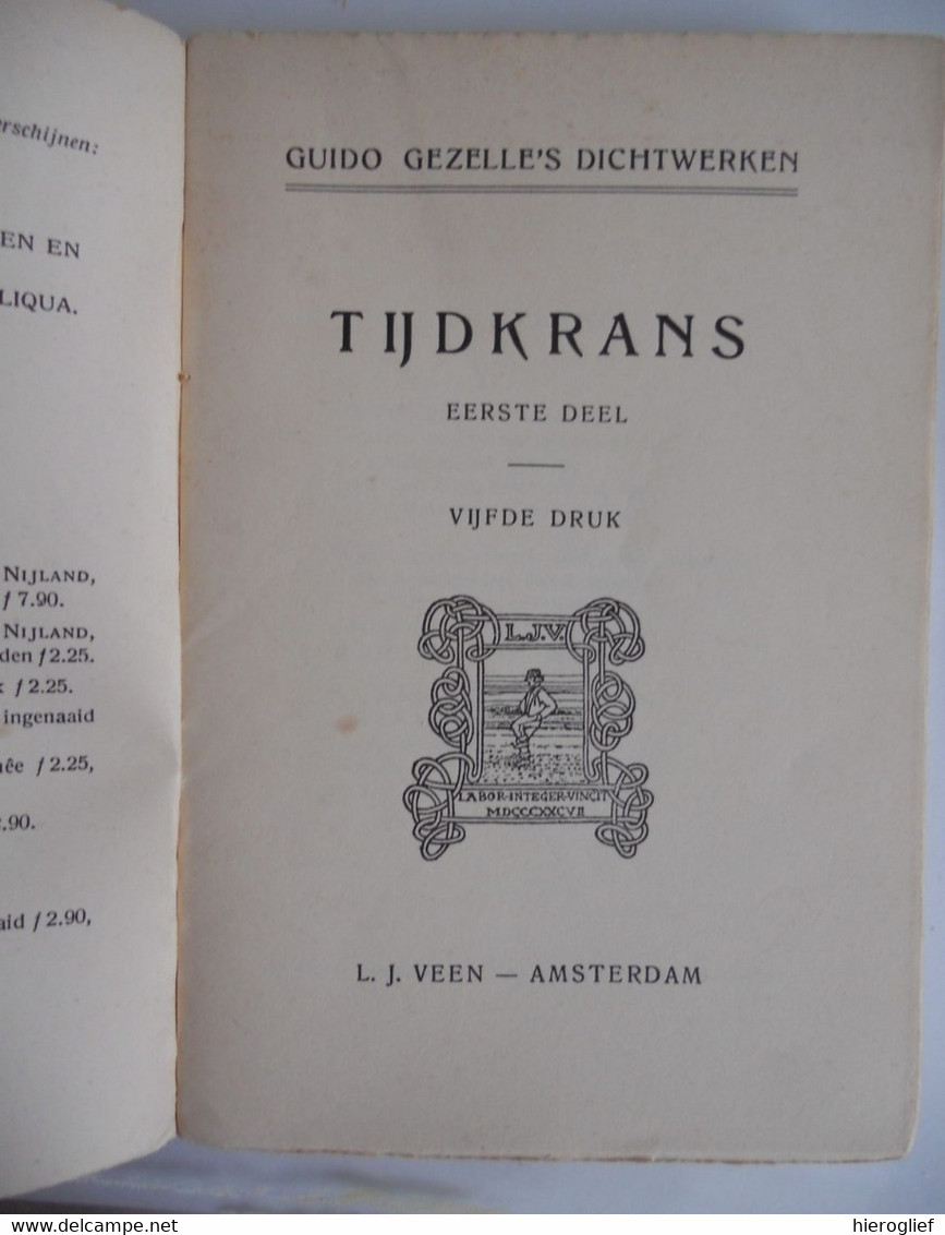 GUIDO GEZELLE 's DICHTWERKEN TIJDKRANS 2 Delen 1925/30 Brugge Kortrijk Roeselare - Poëzie